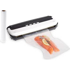 Ultratec Vacuum Sealer for Longer Fresh Food and Sous Vide Cooking, Suitable for Cold and Hot Foods, Foil Sealing Machine with Foil Cutter and Foil Roll (22 x 300)