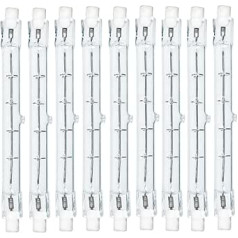 Ncc-Licht 10 x Eco Halogen Bulbs R7S 230 V 118 mm Warm White Dimmable