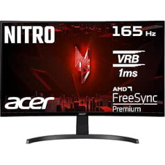 Acer Nitro ED273P Gaming Monitor 27 Inch (69 cm Screen) Full HD, 165Hz, 1ms (VRB), HDMI 2.0, HDMI 1.4, DP 1.2, Curved, FreeSync Premium, UM.HE3EE.P14, Black