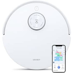 ECOVACS Deebot T10, putekļu sūcēja robots ar vibrējošām mopu plāksnēm (OZMO 3.0), 3000PA sūkšanas spēks, šķēršļu noteikšana ar AI (AIVI 3.0), 3D kartēšana, 5200 mAh akumulators, YIKO balss palīgs,