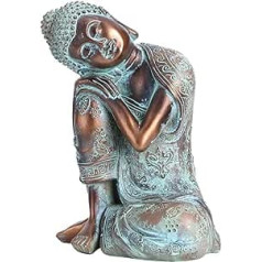 Budas figūra 23 x 17 x 12,5 cm Miega rotājums Zen Budas statujas, sveķi, rokām apgleznoti galda dekori Skulptūra Hindu budisma meditācijas figūras Austrumāzijas jogas viesistabas dārza dekors