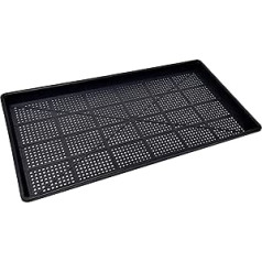 Bootstrap Farmer Microgreen Mesh Base 1020 Flat Tubs Heavy Duty for Microgreens, Floor Blocks, Wheatgrass, Hydroponics and Feed System, 10 Trays, Black