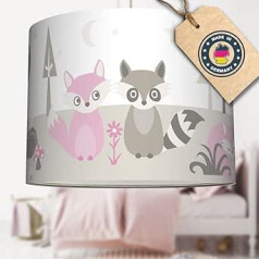 Anna Wand bērnu istabas lampa - piekarināma lampa Bērnu istaba I Bērnu lampa Griestu I Griestu lampa Bērnu istabai & Pusaudžiem I Griestu lampa "Little Wood" Rozā Diametrs 40 x 30 cm