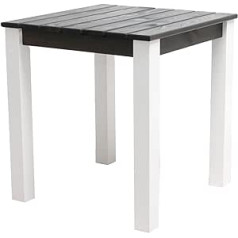 Ambientehome Stranda 90471 Garden Table Wooden Table Solid Wood White / Taupe 67 x 67 x 72.5 cm