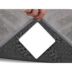 Paklāju lente Divpusēja mazgājama, noņemama pret čokurošanās neslīdoša līme cietkoksnes grīdām un paklāju stūriem, 16 gab.