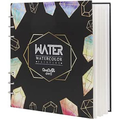 Artist Watercolor Paper Sketchbook Square Spiral Pad with High Quality Thick Paper Cold Pressed Refillable Art Painting Drawing Pad for Watercolor Techniques and Mixed Media