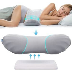 Adjustable Lumbar Support Pillow for Sleeping Memory Foam Back Support Pillow for Pain Relief, Back Pillow for Sleeping, Lumbar Support Pillow for Bed and Chair