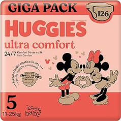 Huggies Ultra Comfort autiņbiksītes 5. izmērs (11-25kg) 126 autiņi Gigapack