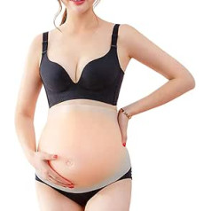 UIBAO Fake Pregnancy Belly Medical Silicone Adult Fake Belly Baby Belly for Film TV Series Props Parody Costume Cosplay Crossdresser Performer, 8-10 Months