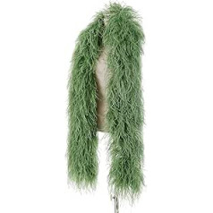 6 Ply Ostrich Feather Boas, 2 M Real Fluffy Natural Crafts,DIY Handicrafts Festival Carnival Costume Scarf Wedding Feather Dress/Skirt Decoration (Color : 14, Size : 2 pcs)