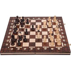 Square Chess Game Junior AG Wooden Chess Board 41 x 41 cm & Chess Pieces