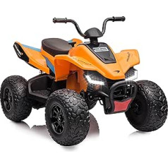 FEBER - Quad McLaren MCL 35 Liveries JL212 | Original Model, 12 V Battery, LED Lights, 3-6 km/h Speed - Children from 3 Years - Stable and Safe, Children's Quad