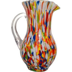 Gocce di Murano Buvette Jug 750 ml, Multi-Colour, Hand-Blown Glass, Handmade and Elegant, Made in Italy