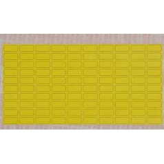 Adhesive Labels Fabric, 10 x 30 mm, 7000 Pieces, Choice of Sizes (Writeable, Weatherproof & Removable Device Identification Labels, Stickers on 100 Sheets), Yellow with Frame