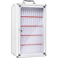 Handyaufbewahrungsbox, Studentenhandy Safe – Handy Truhe, Restaurant Storage Schrank Mitarbeiter Lock (S : 60, Color : Silver)