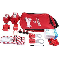 Puooifrty 1Set Lockout Tagout Kit Klemmbare Leistungsschaltersperre Leistungsschaltersperre