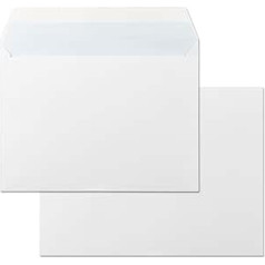 White Paper Envelopes, DIN C4, 229 x 324 mm, Paper Envelope with Silicone Closure for Documents, Shipping or Storage, m-office (Pack of 1000, 229 x 324 mm))