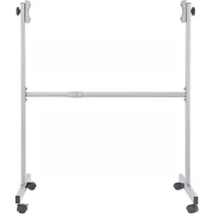 LOOQS Mobiler Standständer, rollender Whiteboard-Ständer, Verstellbarer Höhenwinkel, trocken abwischbare Tafelstaffelei mit Rädern, für Büro, Klassenzimmer, Zuhause