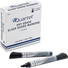 Quartet 79553 Premium QRT79553 Whiteboard-Marker, trocken abwischbar, Rundspitze, Schwarz, Dutzend