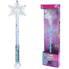 Rvtkak Snowflake gaismas burvju nūjiņa Princeses Cosplay Fairy Stick Gaismas burvju nūjiņa bērniem dzimšanas diena