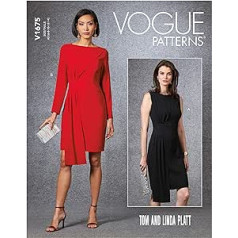 Vogue Pattern V1675A5 sieviešu kleita, A5, 34-42, papīrs, asorti (6-8-10-12-14)