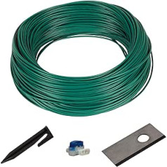 Original Einhell Robot Mower Accessory Cable Kit 500 m² (for Freelexo Robot Mower & Lawns up to 500 m² Including 3 Blades, 130 m Boundary Wire, 190 Mounting Hooks, 4 Clamps)