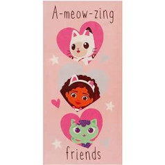 Gabby's Dollhouse A-Meow-zing Friends 100% kokvilnas dvielis - bērnu vannas dvielis - īpaši mīksts un liels dvielis meitenēm - pludmales dvieļi maziem bērniem peldēšanai, dušai un baseinam