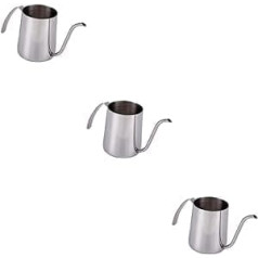 PRETYZOOM 3st Kaffeetasse Handpunschtopf Kaffee Wasserkocher Antihaft-Ohrkaffeekanne Ohr Kaffeekanne Rostfreier Stahl Topf von Hand gießen Kaffee machen