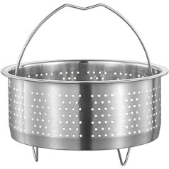 Cabilock Steamer Insert Steamer Pot Steamer Basket Stainless Steel Steamer Basket Rice Steamer Pressure Cooker Spare Parts Vegetable Steamer Fish Steamer Accessories 18 cm