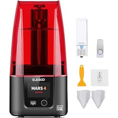 ELEGOO Mars 4 MSLA 3D printeris, UV-sveķu fotocietēšanas printeris ar 7 collu 9K vienkrāsainu LCD, COB gaismas avotu, drukas izmērs 153,36 x 77,76 x 175 mm³