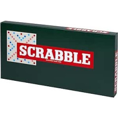 Ideāla Scrabble Classic: oriģinālā 1950. gadu dizaina reprodukcija ar koka flīzēm, klasiskās spēles, 2–4 spēlētājiem, vecumā no 10 gadiem