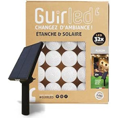 GuirLED - Saules Fairy Lights āra bumbas LED - Ūdensizturīgs IP55 - Automātiska ieslēgšana/izslēgšana - 32 bumbas 6 m - Flocon