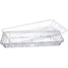 Gikisla Plastic Serving Platter 6 Pack Large Clear Rectangular Reusable Perfect for Christmas Party Dining Wedding Buffet