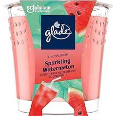 Glade (Breeze) Scented Candle in Glass, Sparkling Watermelon, Enriched with Essential Oils, Pack of 6 (6 x 129 g)