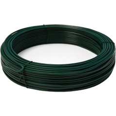 NIEDERBERG METALL 70 m Tension Wire 3.8 mm - Binding Wire Green Coated - Wire Mesh Fence Metal Wire