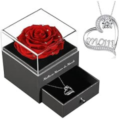 Qinqinxin Eternal Rose Gifts for Mothers Meilleurs Maman du Monde Eternal Rose Mum Gifts Forever Rose for Women Sweet Gifts for Mum Nan Grandma Mother's Day Birthday Gifts