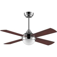 Ovlaim 122 cm griestu ventilators ar regulējamu LED apgaismojumu un tālvadības pulti, 3 krāsu temperatūras un 6 vēja ātrumi, enerģiju taupošs līdzstrāvas motors, īpaši kluss brūns