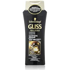 Gliss Schwarzkopf Gliss Ultimate Repair Ultra atjaunojošs šampūns bojātiem un sausiem matiem (6 x 250 ml) ar šķidru keratīnu un pērļu serumu, par 90% vairāk spēka un spīduma