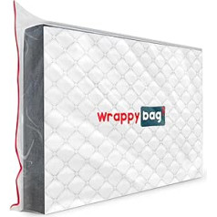 WRAPPYBAG® plastmasas aizsargpārvalks matračiem — pieejami 5 izmēri — ūdensnecaurlaidīgs un neplīstošs uzglabāšanas maisiņš — pārvietošanai, uzglabāšanai un transportēšanai (140 x 200 cm)