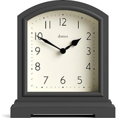 JONES CLOCKS® kroga mēteļa pulkstenis — tradicionāls/klasisks dizains — guļamistabas pulkstenis — viesistabas pulkstenis — biroja pulkstenis — mantels pulkstenis – galda pulkstenis — plaukta pulkstenis — mazs pulkstenis (tumši