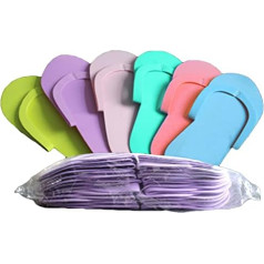 Lurrose Disposable Flip Flops Foam Pedicure Foot Bath Slippers Random Color