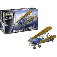 Revell 3837 03837 Stearman PT-17 Kaydet lidojuma modeļu komplekts 1:32 transportlīdzekļa modeļa ēka, nekrāsots