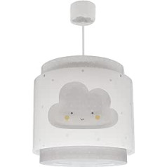 Dalber Lamp bērnu istaba, Bērnu lampa, Piekarināma gaisma, Griestu gaisma, Bērnu istaba, Baby Dreams mākonis, pelēks, 76012E, E27