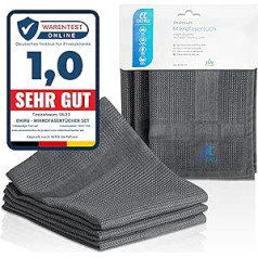 OXIRU Microfibre Cloths 60 x 40 cm Set – Perfect as Polishing Cloth, Window Cloths Streak-Free, Tea Towels Microfibre, Car Microfibre Cloths, High Gloss Fronts and Glass Cloths