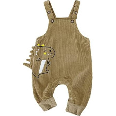 Volunboy Unisex Baby Dinosaur Dungarees, velveta, regulējams piedurkņu kombinezons