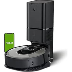 iRobot Roomba i7+ (i7556) robotu putekļsūcējs, automātiska sūkšanas stacija, inteliģenta telpas ierakstīšana, grafiks tīrīšana, 2 birstes ar vairākām apakšām, WLAN putekļu sūcējs, robots, lietotņu vadība, ideāli piemērots mājdzīvn