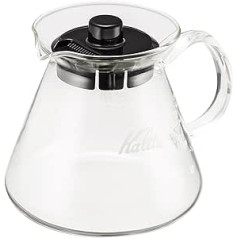 Kalita Glass Coffee Server I Pour Over Carafe I 500ml (17oz) I Katliņai piemērots pilinātājs I Karstumizturīgs stikls I Ražots Japānā I, bezkrāsains, viena krūze