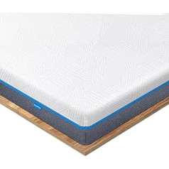 Inofia Gel Topper Augstums 8 cm, Divas cietības H2 & H3 Oeko-Tex® sertificēts Memory Foam virsmatracis Box Spring Gultai, Karavānai, dīvāngultai un neērtām gultām, veļas mazgājamās mašīnas pārvalks (180 x 200 cm)