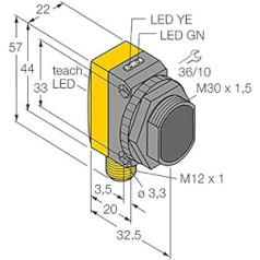 3070231 - QS30LDQ, Opto Sensor Reflexionslichttaster