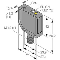 3044903 - QM42VP6LPQ,Opto Sensor Reflexionslichtschranke m. Polarizācijas filtrs